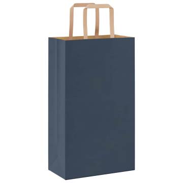 Blue Paper Bags with Handles - 50 pcs | Eco-Friendly Packaging