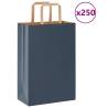 Blue Paper Bags with Handles - 250 pcs, Durable & Eco-Friendly