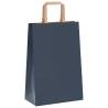 Blue Paper Bags with Handles - 250 pcs, Durable & Eco-Friendly