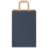 Blue Paper Bags with Handles - 250 pcs, Durable & Eco-Friendly