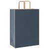 Blue Paper Bags with Handles – 250pcs (32x17x44 cm)