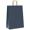 Blue Paper Bags with Handles – 250pcs (32x17x44 cm)