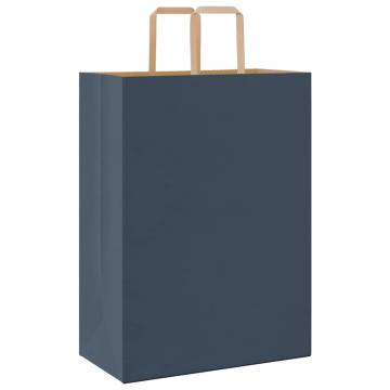 Blue Paper Bags with Handles – 250pcs (32x17x44 cm)