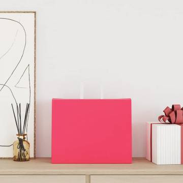 Pink Paper Bags with Handles - 50 pcs | Eco-Friendly Packaging