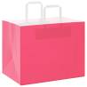 Pink Paper Bags with Handles - 50 pcs | Eco-Friendly Packaging