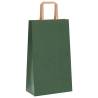 Eco-Friendly Green Paper Bags with Handles - 50 pcs | HiPo Market