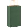 Eco-Friendly Green Paper Bags with Handles - 50 pcs | HiPo Market