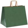 Eco-Friendly Green Paper Bags with Handles - 50 pcs | HipoMarket