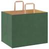 Eco-Friendly Green Paper Bags with Handles - 50 pcs | HipoMarket