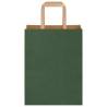 250 Pcs Green Paper Bags with Handles | Sustainable Packaging