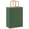 250 Pcs Green Paper Bags with Handles | Sustainable Packaging