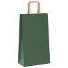 Eco-Friendly Green Paper Bags 250 pcs with Handles - 21x11x36 cm