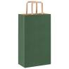 Eco-Friendly Green Paper Bags 250 pcs with Handles - 21x11x36 cm