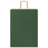 Eco-Friendly Green Paper Bags with Handles - 250 Pcs