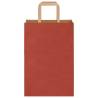 Red Paper Bags with Handles - 50 Pcs | Eco-Friendly Packaging