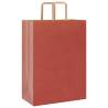 Red Paper Bags with Handles - 50 pcs | Eco-Friendly Packaging