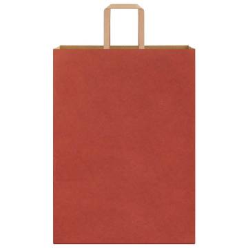 Red Paper Bags with Handles - 50 pcs | Eco-Friendly Packaging