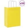  Paper Bags 50 pcs with Handles Yellow 21x11x28 cm Colour yellow Size 21 x 11 x 28 cm Quantity in Package 50 