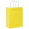 Sustainable Yellow Paper Bags with Handles - 50 pcs | HipoMarket