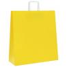 Yellow Paper Bags with Handles - 250 pcs | Durable & Eco-Friendly