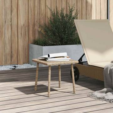 Garden Coffee Table Rectangular Beige - 40x40x37 cm