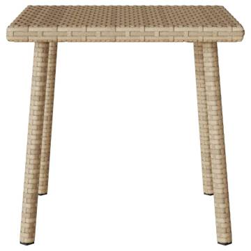 Garden Coffee Table Rectangular Beige - 40x40x37 cm