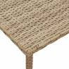 Garden Coffee Table Rectangular Beige - 40x40x37 cm