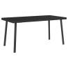 Garden Coffee Table Rectangular Black - 80x40x37 cm