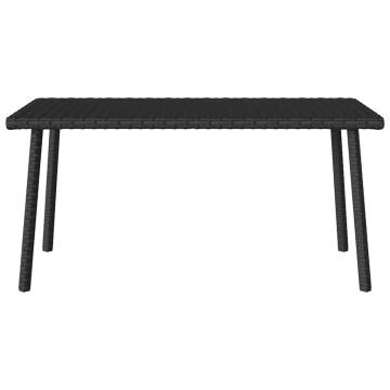 Garden Coffee Table Rectangular Black - 80x40x37 cm