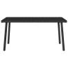 Garden Coffee Table Rectangular Black - 80x40x37 cm