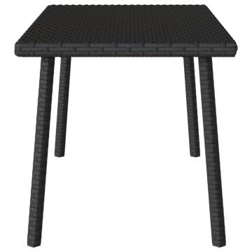 Garden Coffee Table Rectangular Black - 80x40x37 cm