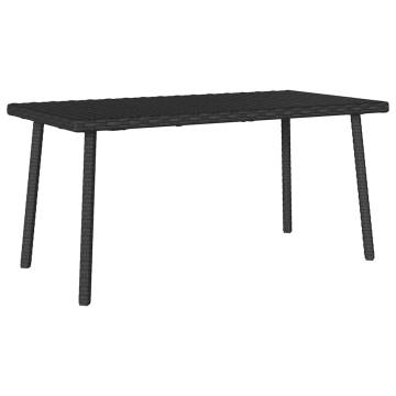 Garden Coffee Table Rectangular Black - 80x40x37 cm