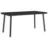 Garden Coffee Table Rectangular Black - 80x40x37 cm