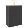 Black Paper Bags with Handles | 50 pcs, Durable & Eco-friendly