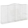 Arched Gabion Baskets Set - Galvanised Iron 400x50x220 cm