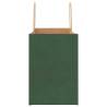 Eco-Friendly Green Paper Bags with Handles - 250 pcs