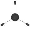 Vintage Pendant Lamp with 3 E27 Holders - Black Metal