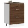 Brown Oak Kitchen Base Cabinet - Stylish & Durable Storage