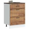  Kitchen Base Cabinet Lucca Old Wood Engineered Wood Colour old wood Quantity in Package 1 Model 1x bottom cabinet (3 drawers) 60 cm Number of 