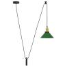 Height Adjustable Pendant Lamp E27 Gloss Green - Hipomarket