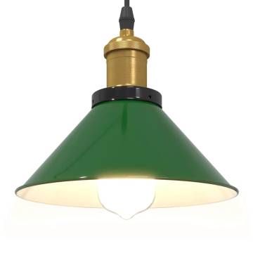 Height Adjustable Pendant Lamp E27 Gloss Green - Hipomarket