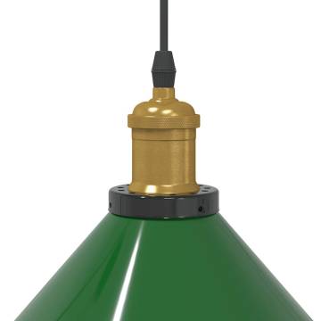 Height Adjustable Pendant Lamp E27 Gloss Green - Hipomarket