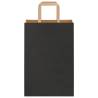 Paper Bags 50 Pcs with Handles Black - Durable & Eco-Friendly