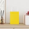 50 Yellow Paper Bags with Handles - Eco-Friendly & Durable