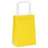 50 Yellow Paper Bags with Handles - Eco-Friendly & Durable