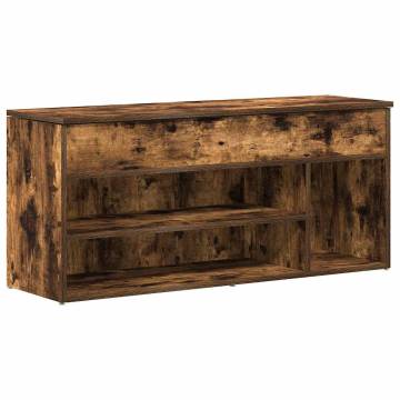 Shoe Bench Smoked Oak - Stylish Storage Solution | Hipo Market