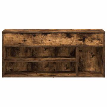 Shoe Bench Smoked Oak - Stylish Storage Solution | Hipo Market