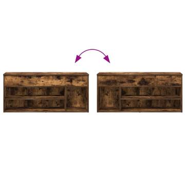 Shoe Bench Smoked Oak - Stylish Storage Solution | Hipo Market