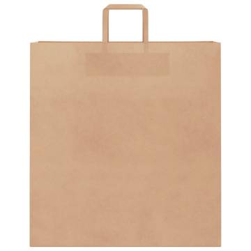 Brown Paper Bags with Handles - 250 pcs - Eco-Friendly Packaging