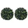  Artificial Boxwood Balls with LED Lights 2 pcs Green 22 cm Size 22 cm Quantity in Package 1 